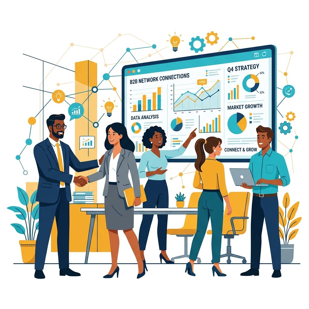 B2B Network Illustration